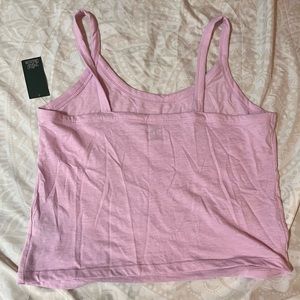Pink crop tank top